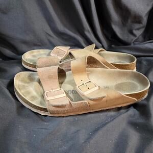 Birkenstock Arizona Big Buckle Sandals Sand Tan Birko-Flo Size 41